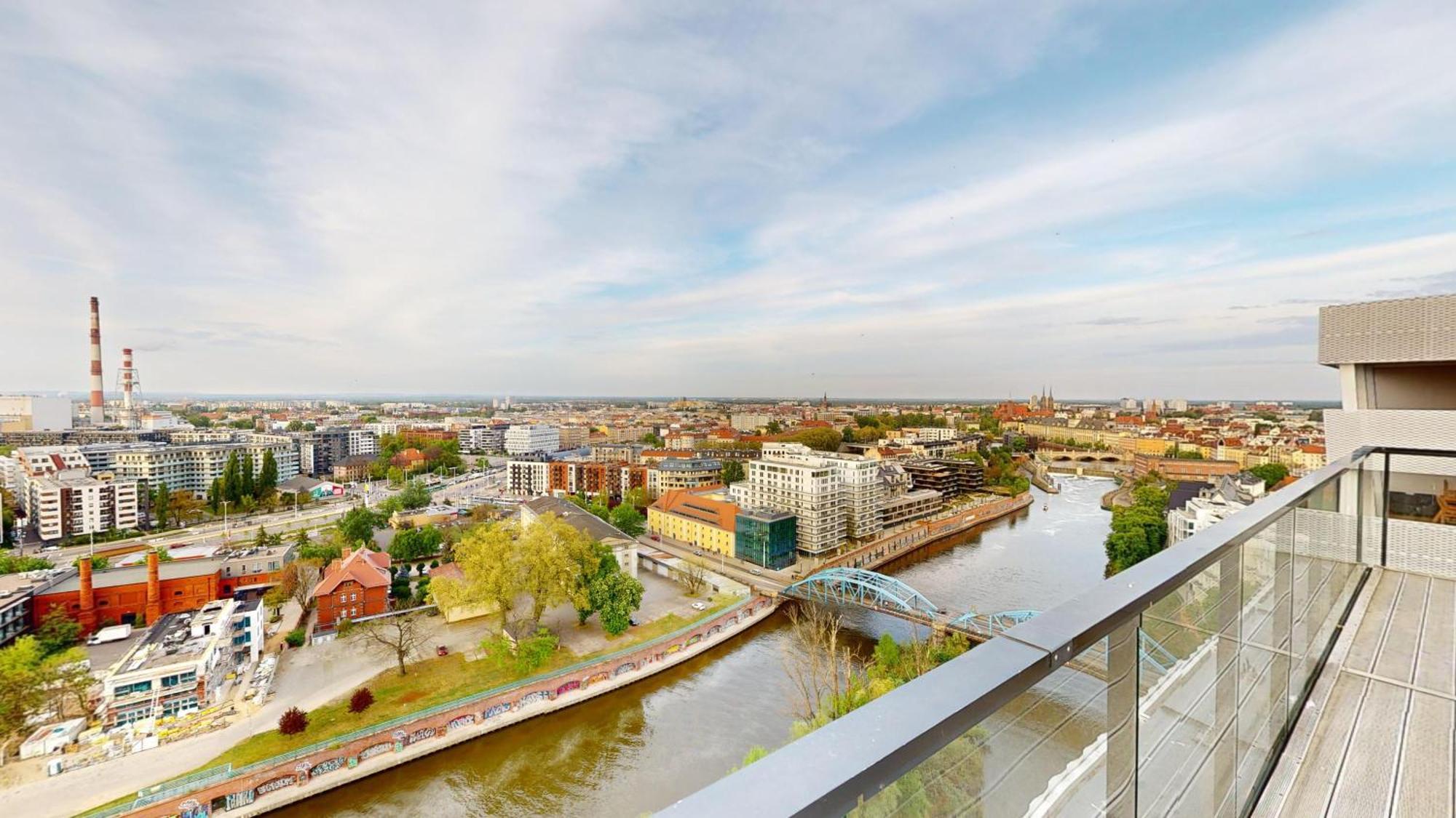 Family House By The River Odra -Panoramic Terrace - 3Room Apartment With 2 Separate Bedrooms And 2 Balconies By Wroapart-Pl- Perfect For Family & Business Stays Wroclaw Ngoại thất bức ảnh